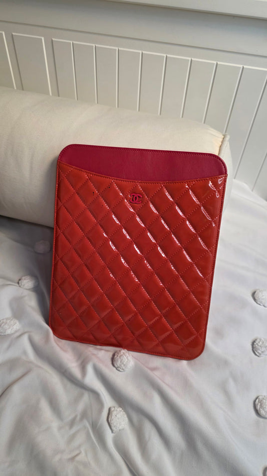 Chanel Coral Quilted Tablet Case - G0300