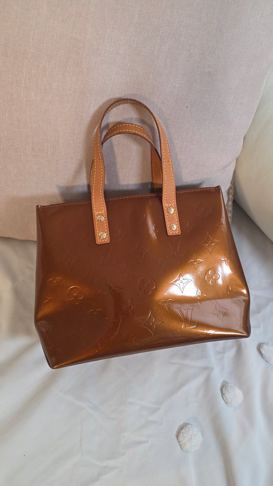 Louis Vuitton Bronze Vernis Reade PM Handbag - 3253