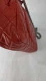 Chanel Matelasse Red Lambskin Double Flap Shoulder Bag - G0465
