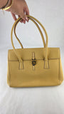 Salvatore Ferragamo Yellow Leather Handbag - R0165