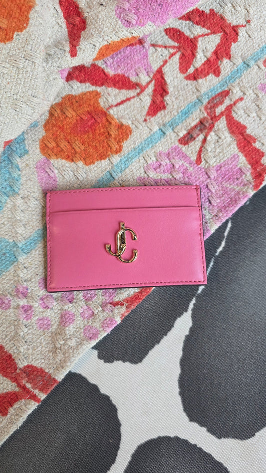 Jimmy Choo Pink Leather Card Case - G0472