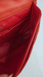 Chanel Matelasse Red Lambskin Double Flap Shoulder Bag - G0465