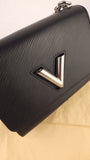 Louis Vuitton Black Epi LV Twist Shoulder Bag - R0015