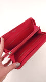 Chanel Red Patent Leather Zippy Wallet - R0328
