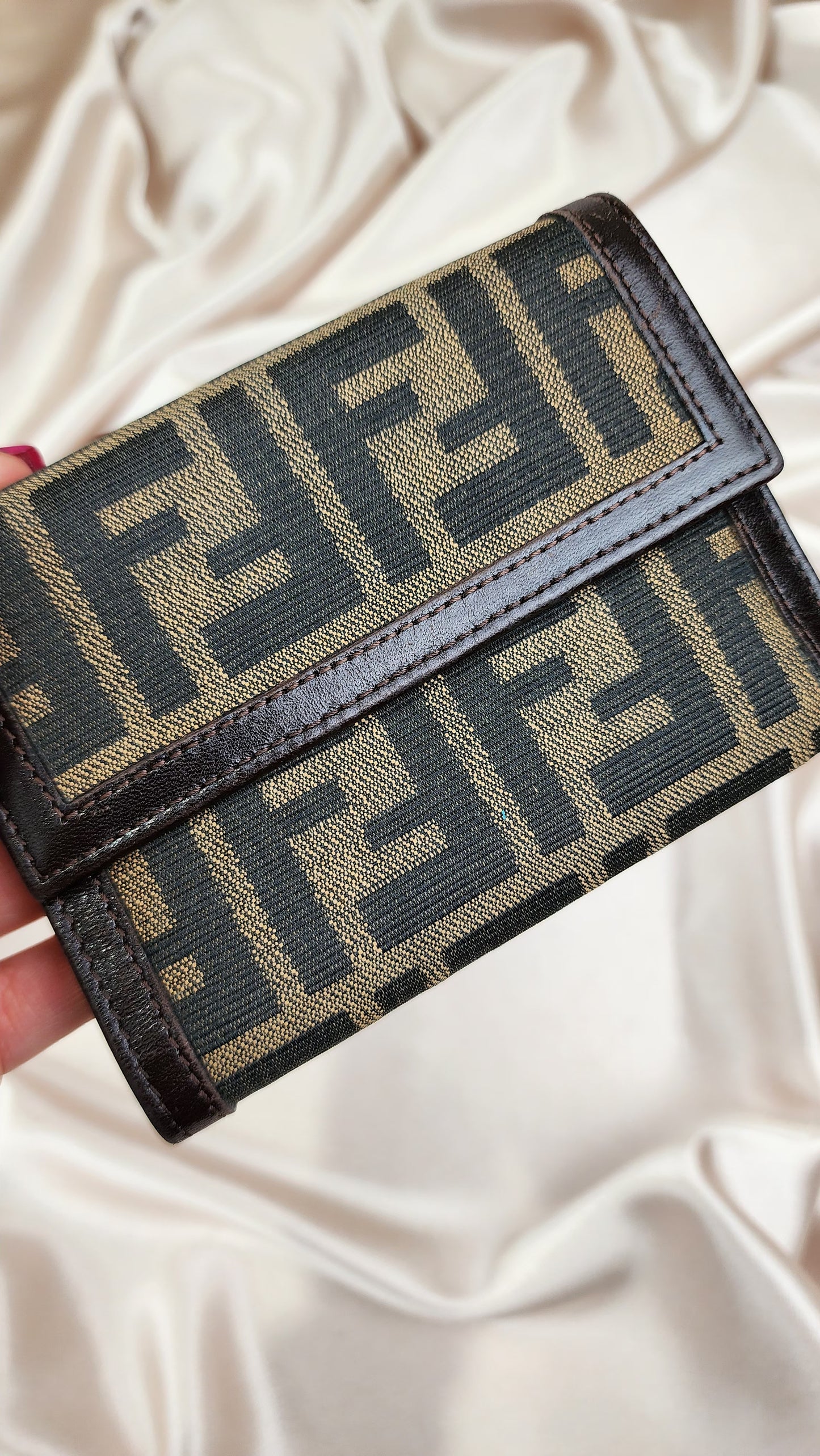 Fendi Zucca Print Tri Fold Wallet