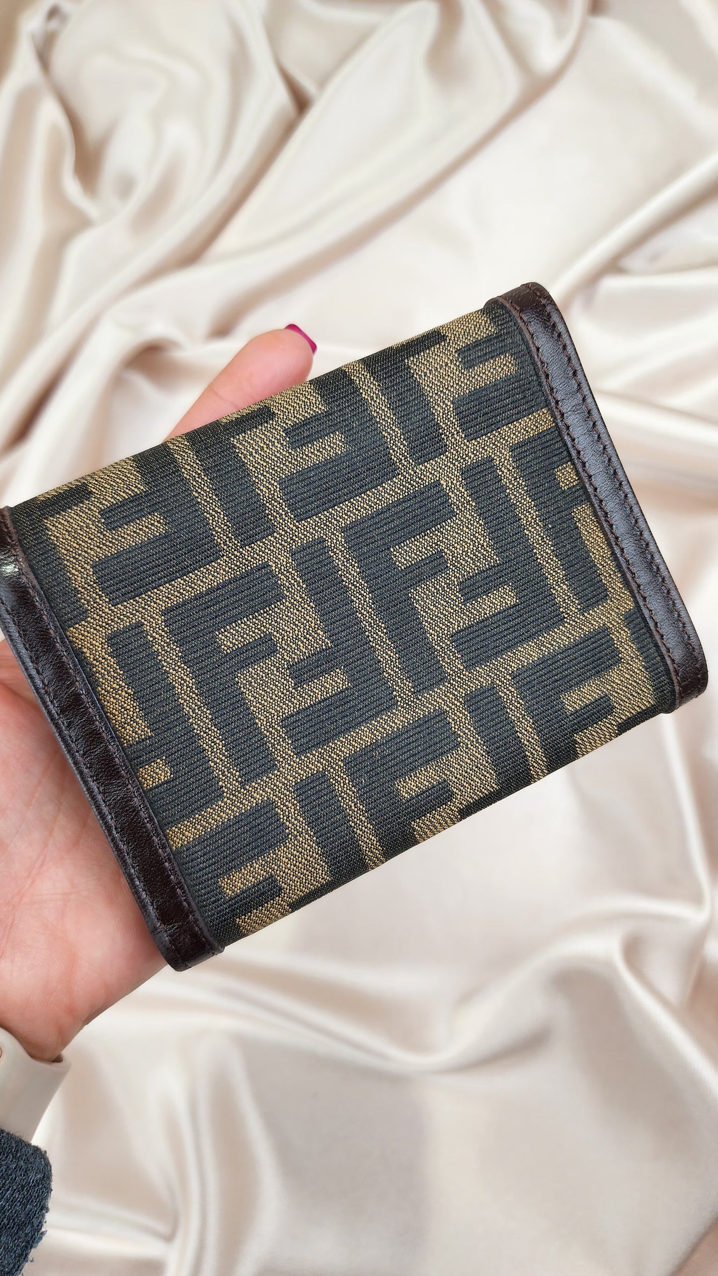 Fendi Zucca Print Tri Fold Wallet