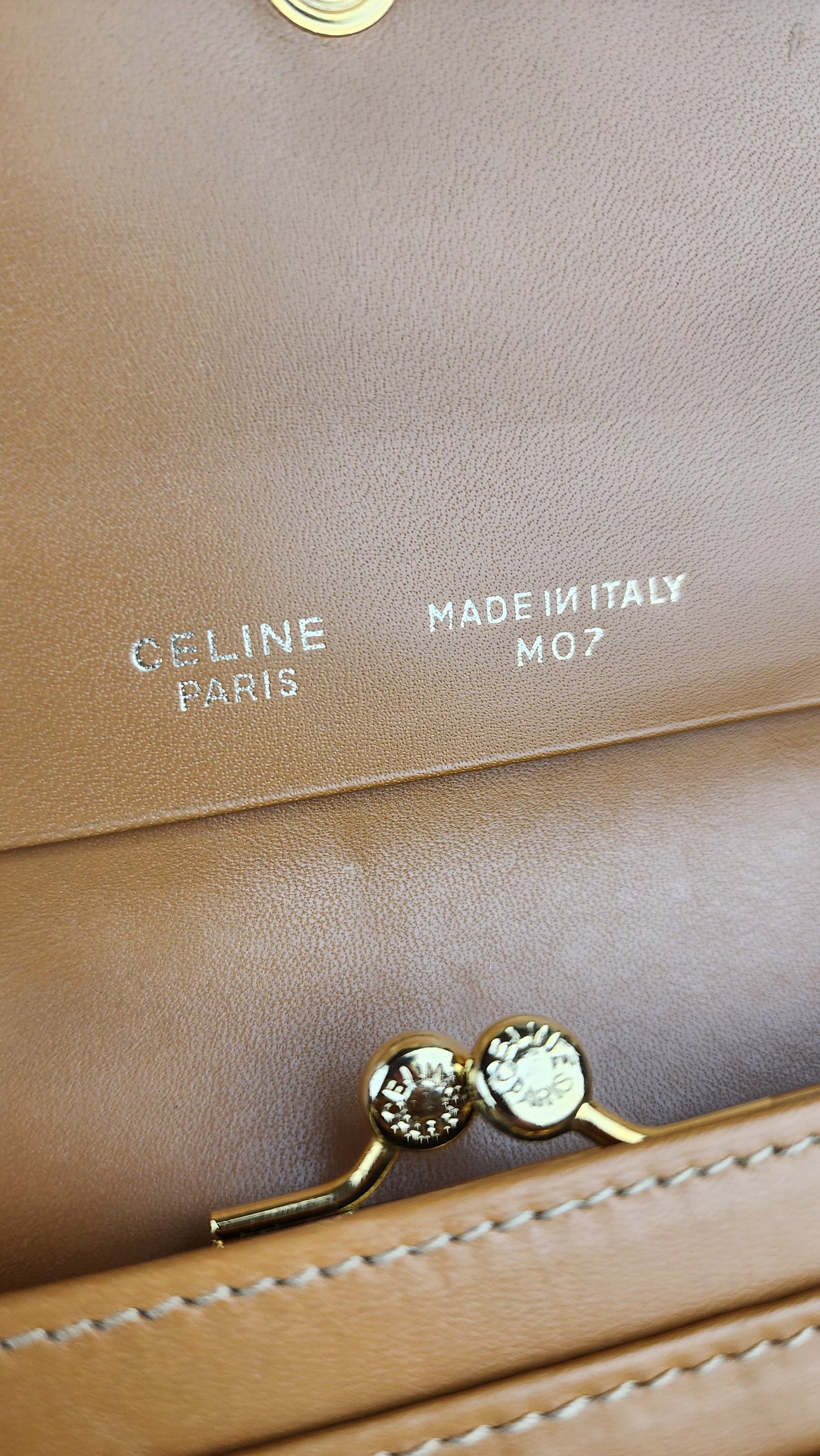 Vintage Celine Macadam Print Triomphe Beige Wallet