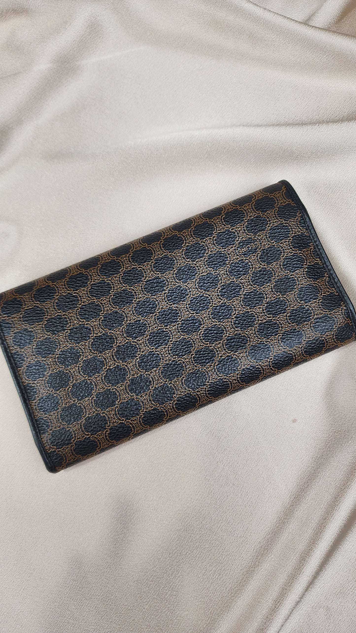 Vintage Celine Macadam Black Wallet