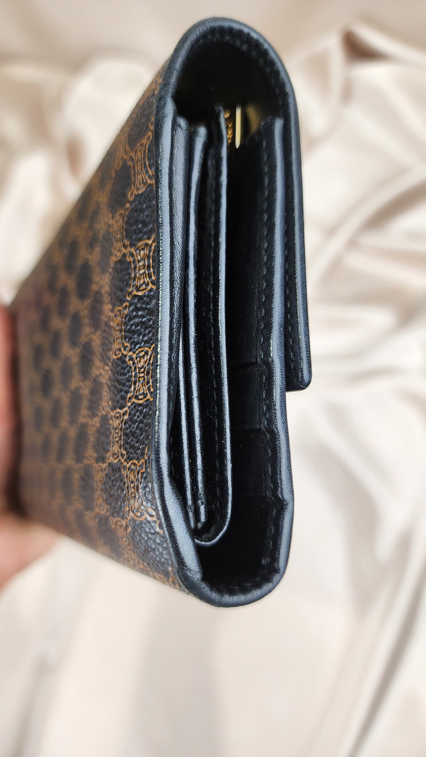 Vintage Celine Macadam Black Wallet