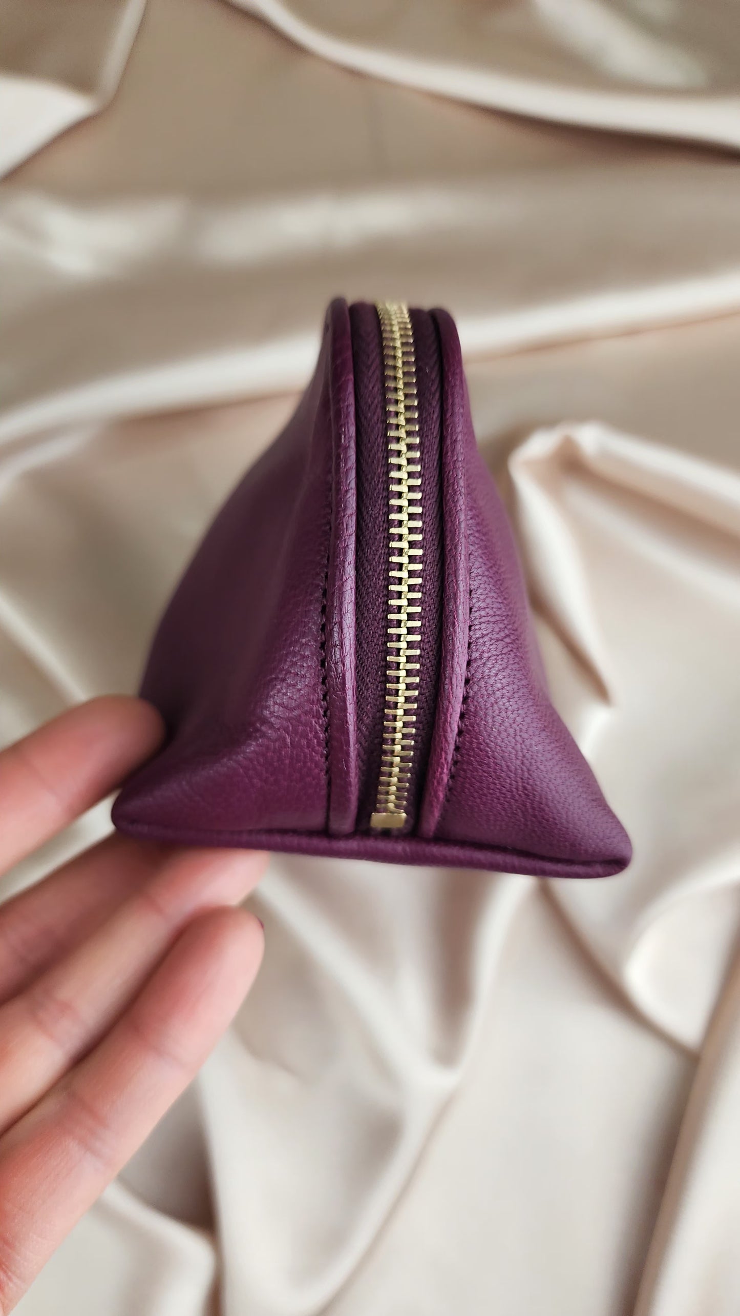 YSL Purple Leather Pouch