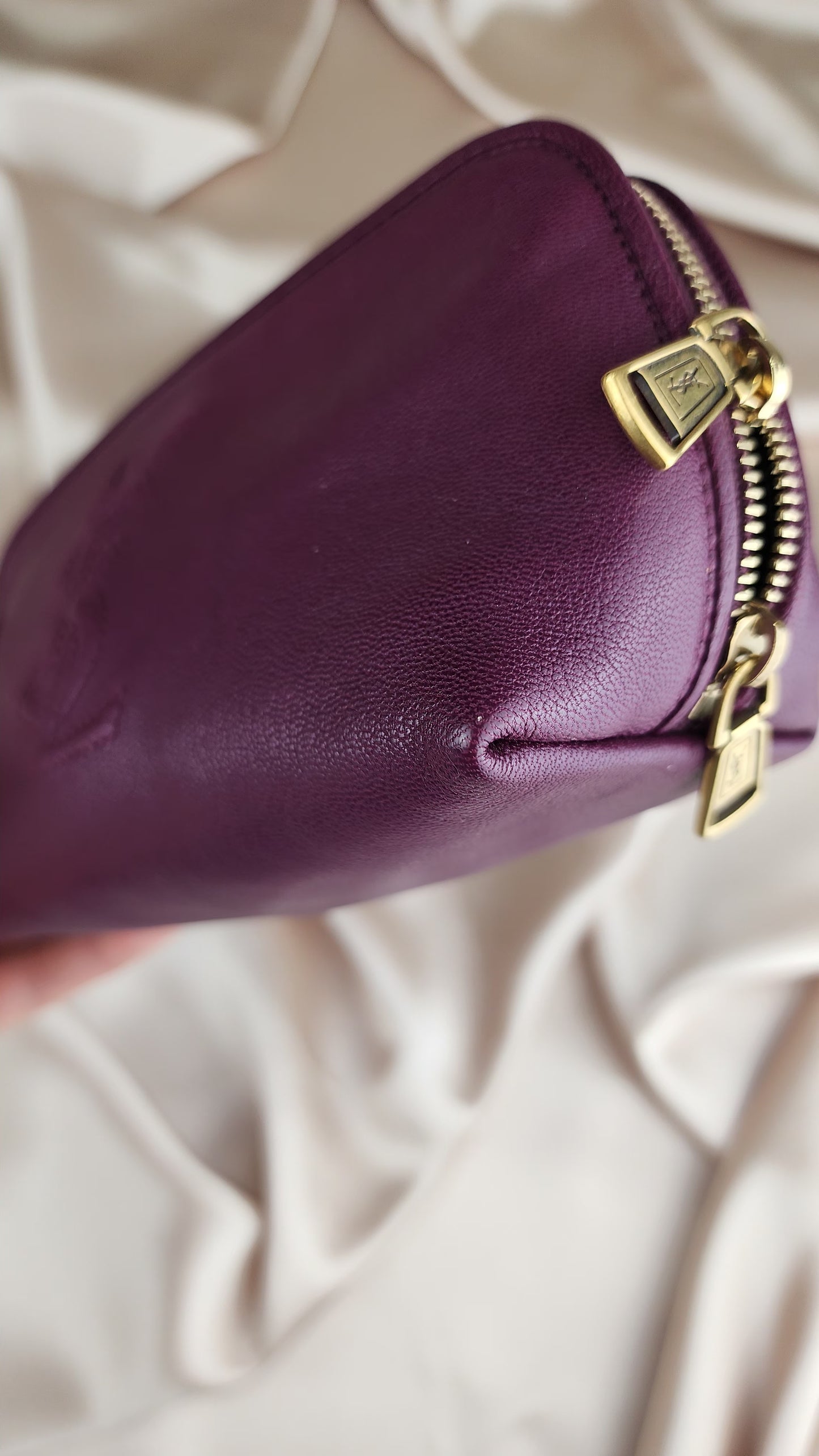 YSL Purple Leather Pouch