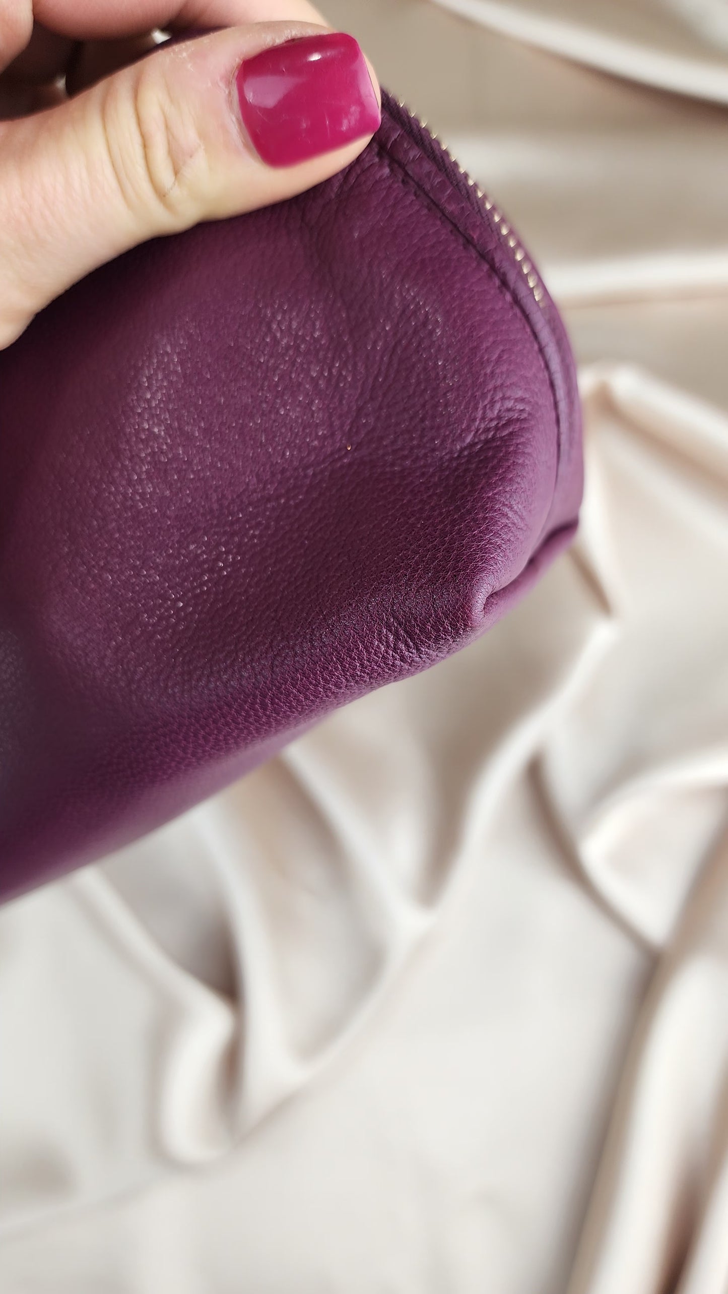 YSL Purple Leather Pouch