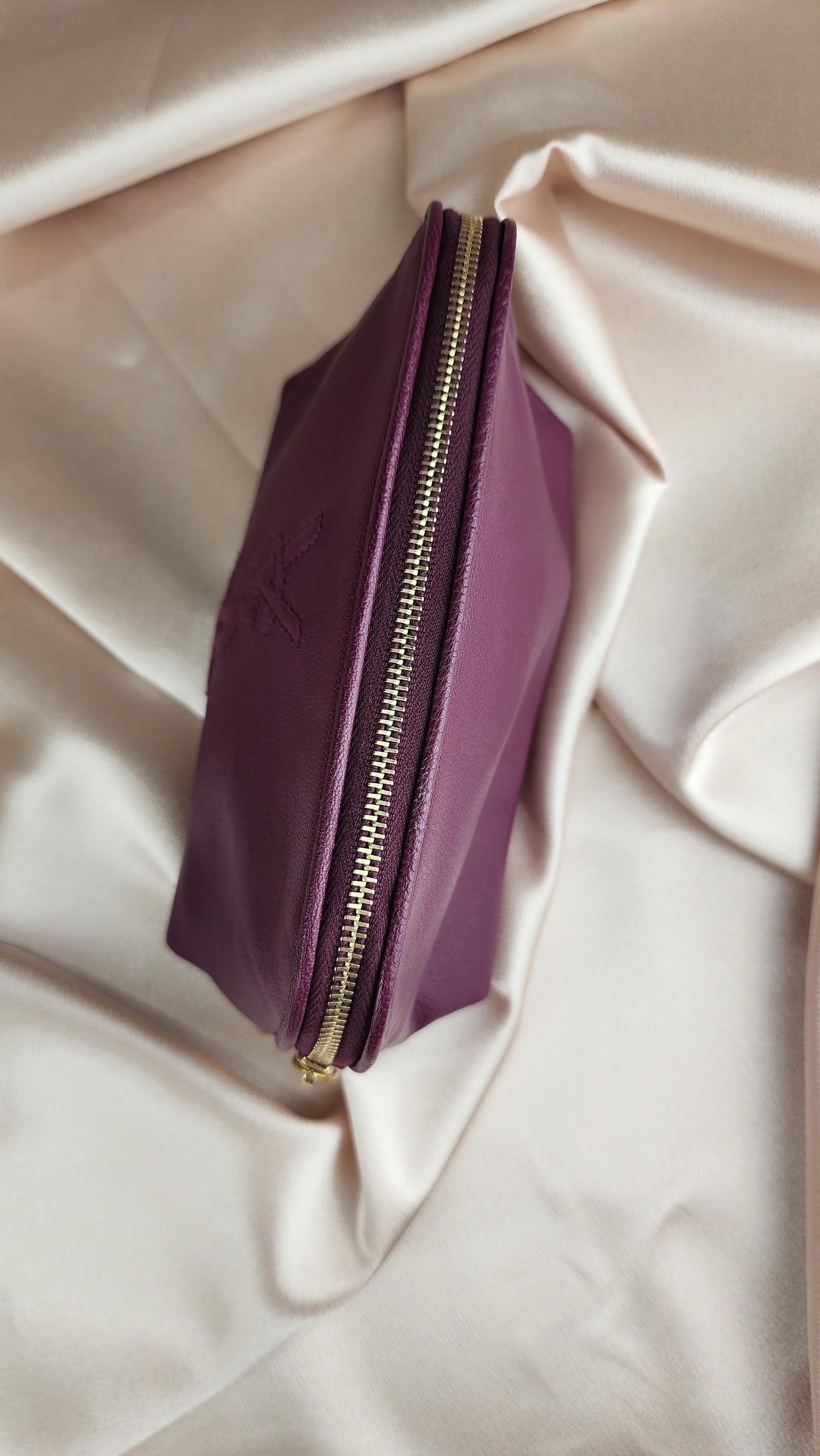 YSL Purple Leather Pouch