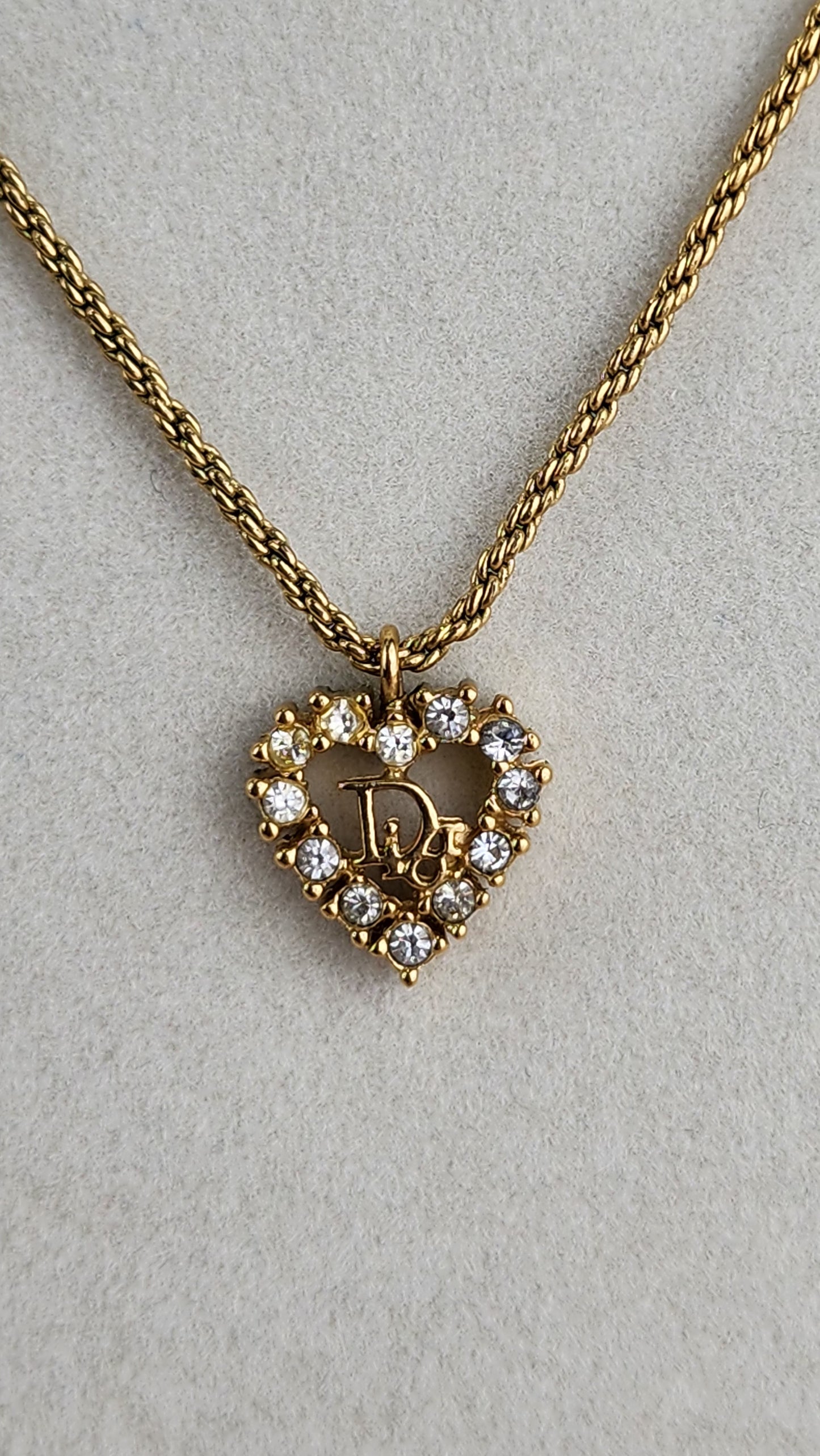 Christian Dior Heart Pendant with Diamantes