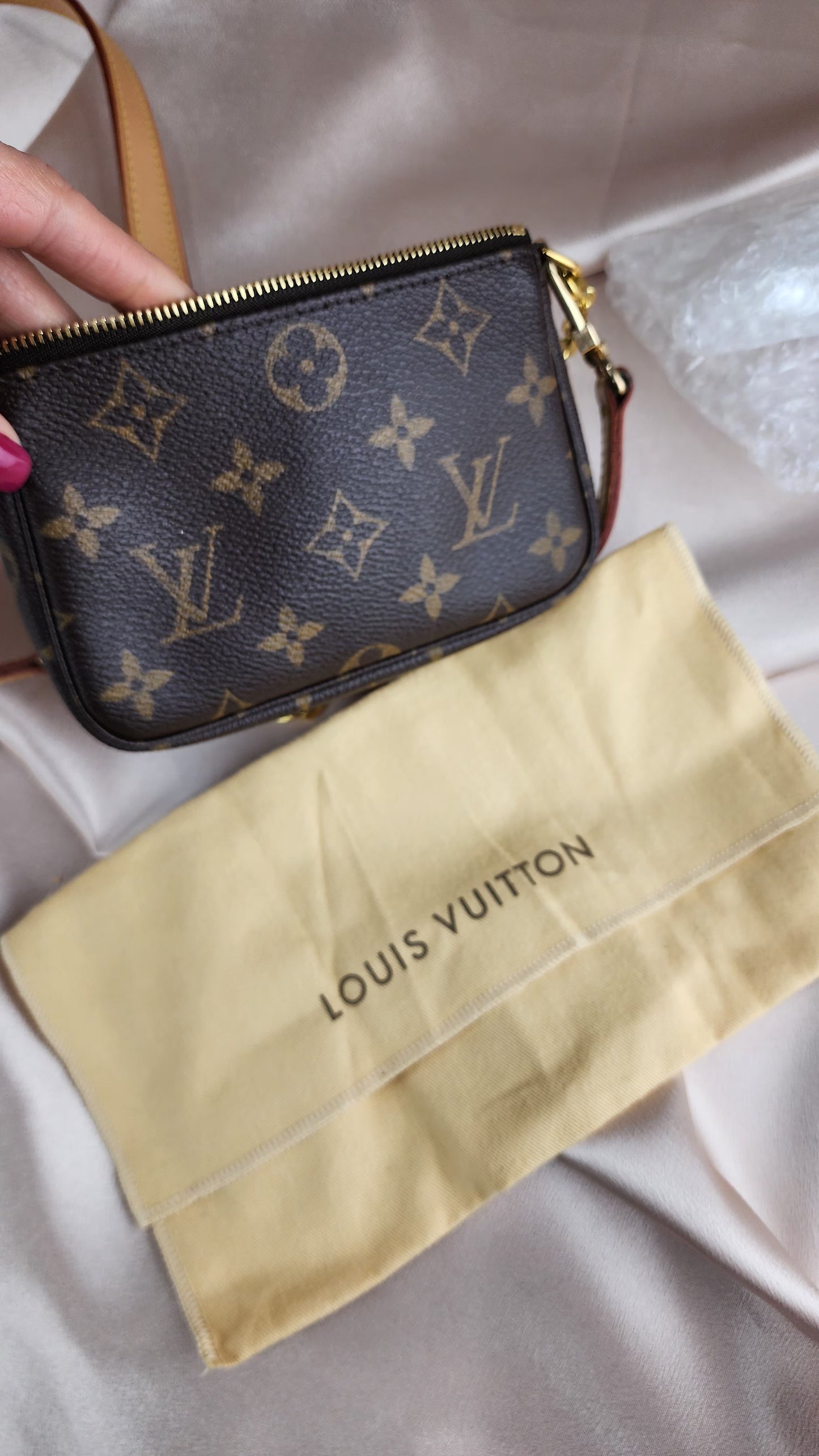 Louis Vuitton Mini Pochette with off market chain