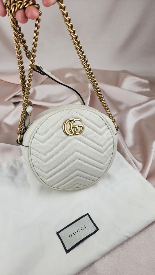 Gucci Marmont Round Leather Crossbody