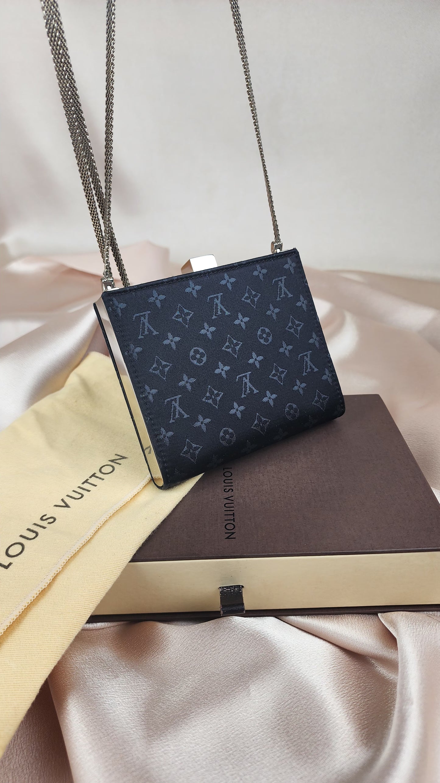 Louis Vuitton Satin Anjou PM Crossbody Bag