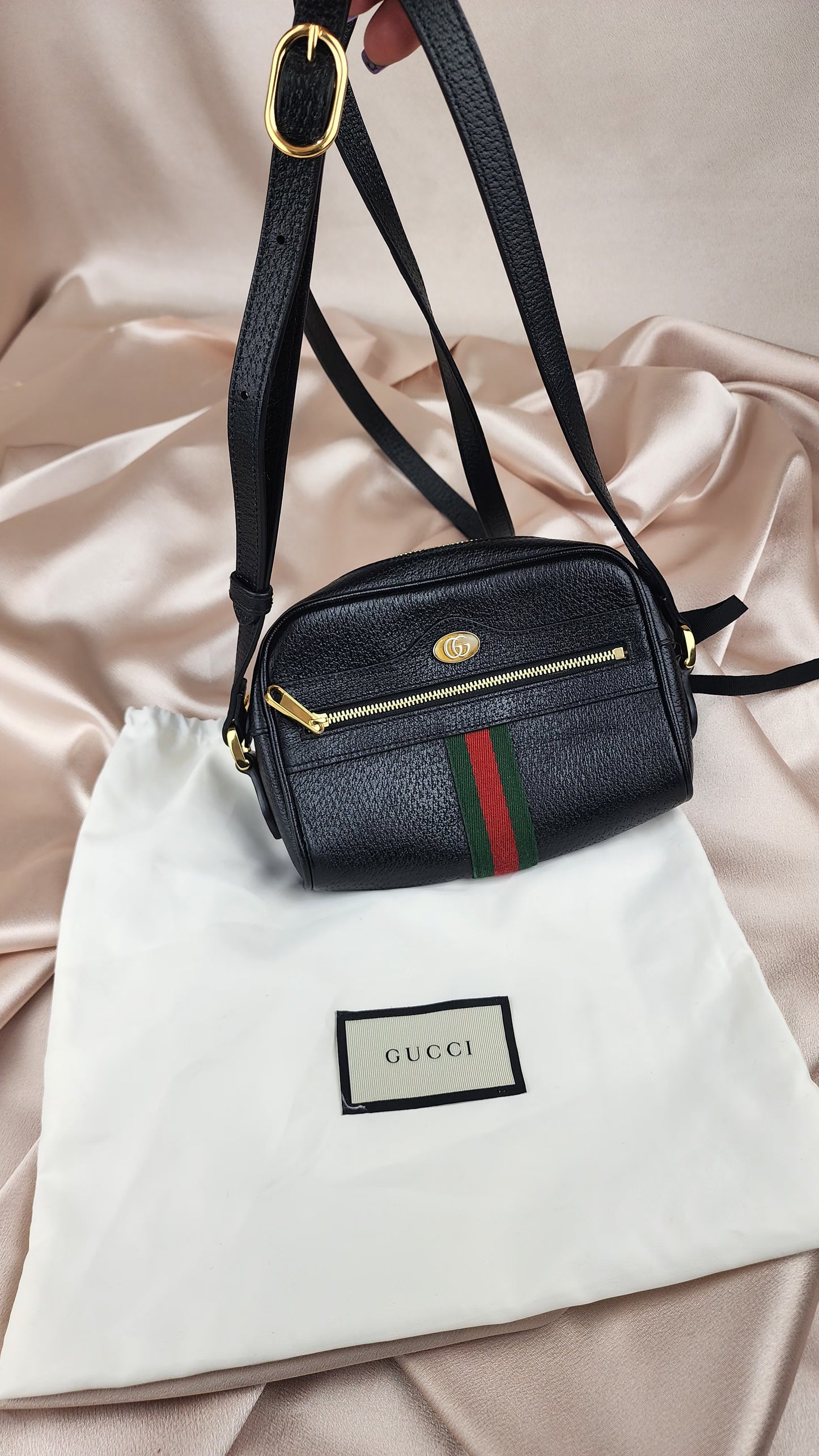 Gucci Calfskin Mini Web Ophidia Crossbody