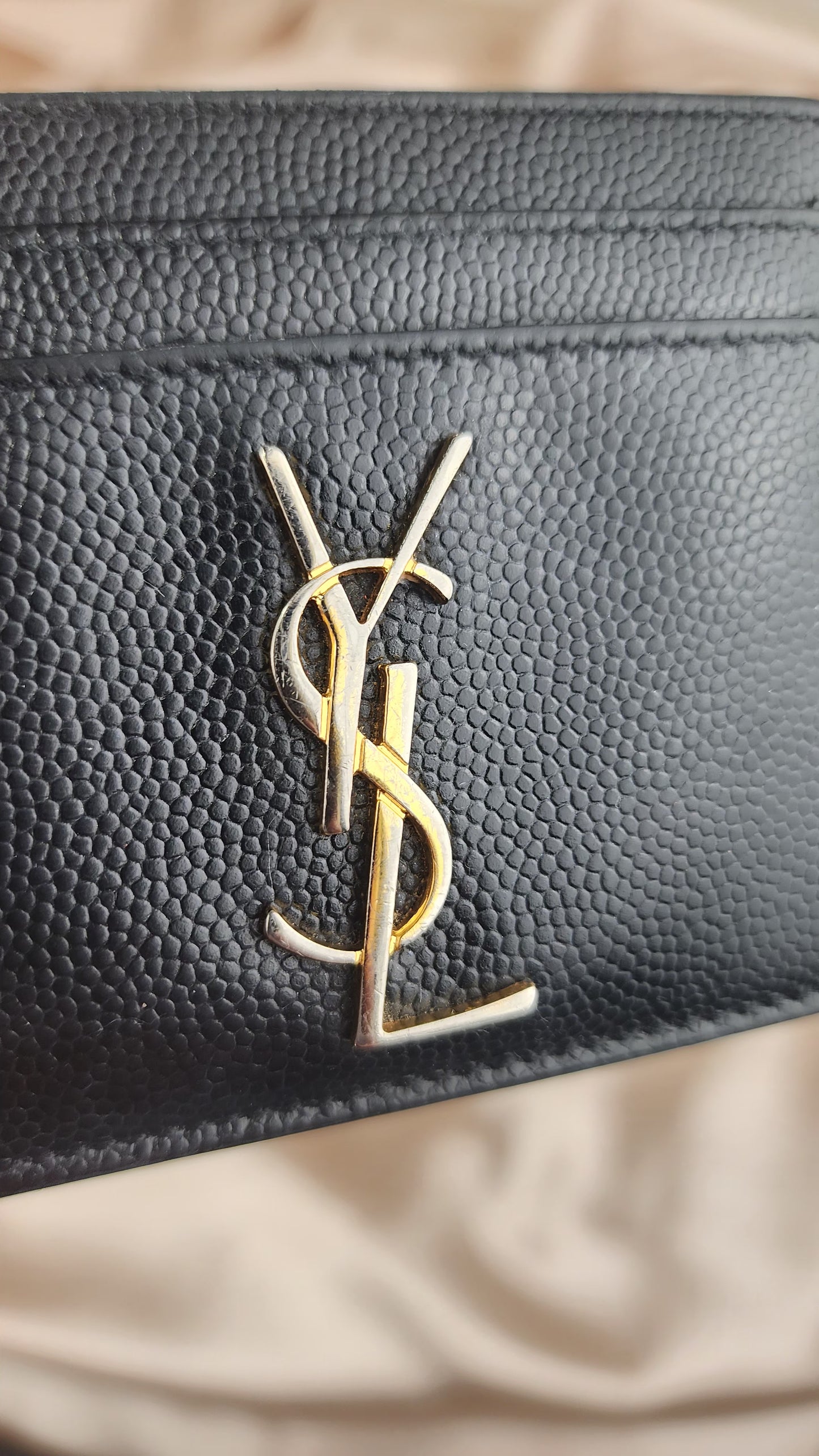 YSL Leather Card Holder - full inclusion