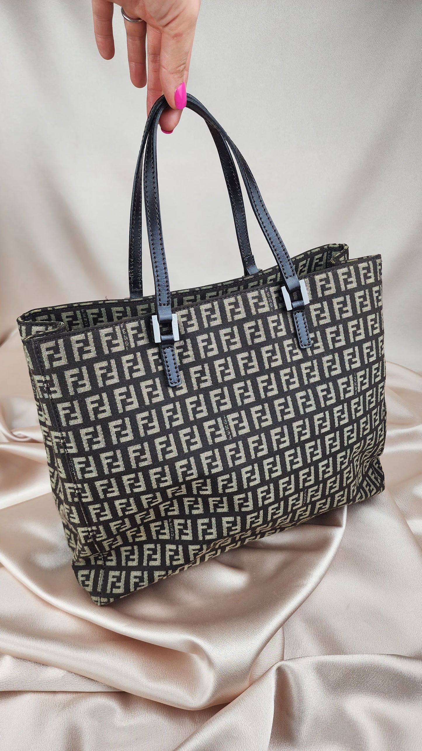 Fendi Zucchino Brown Tote