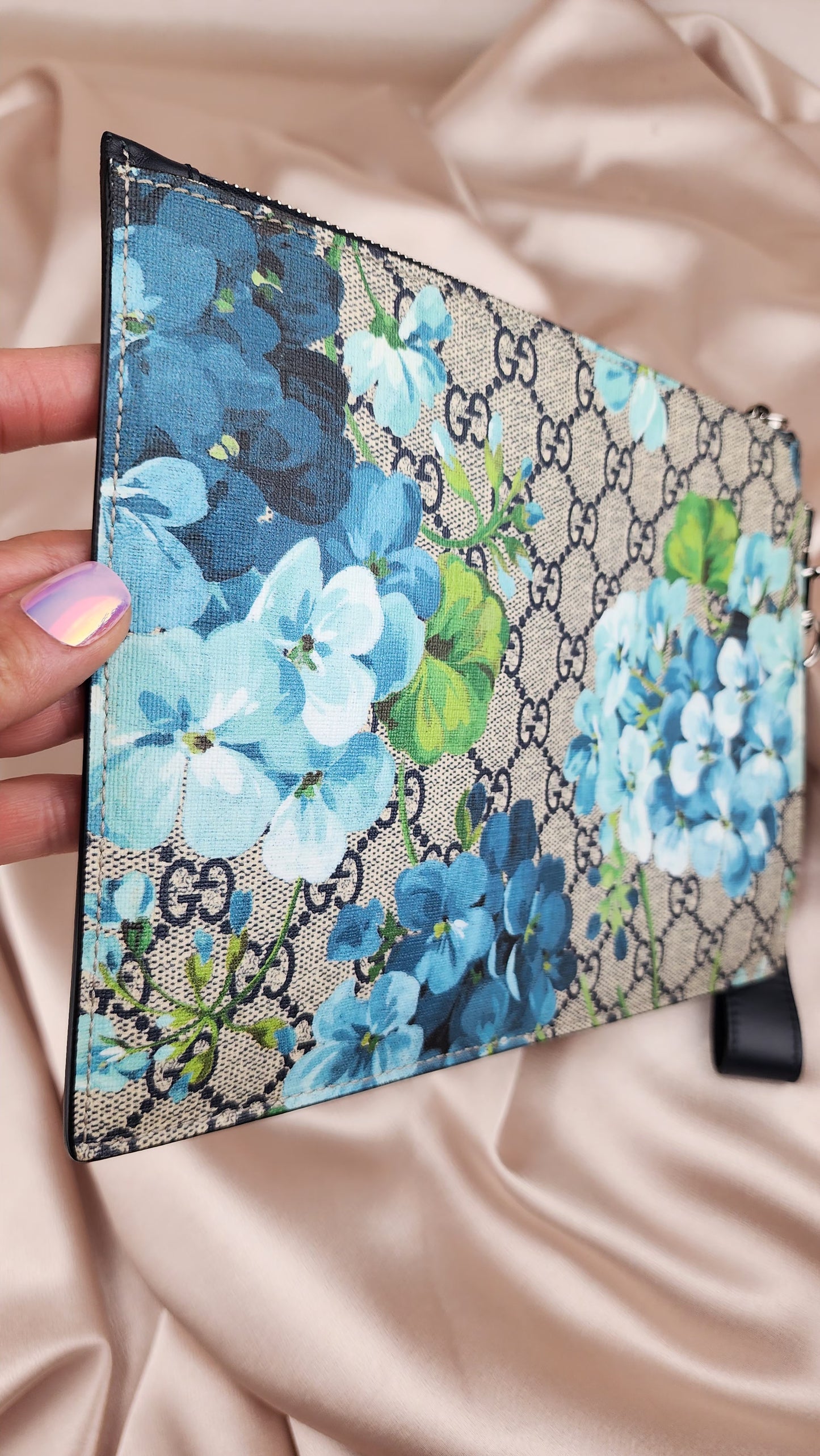 Gucci Blooms Blue Flower Clutch