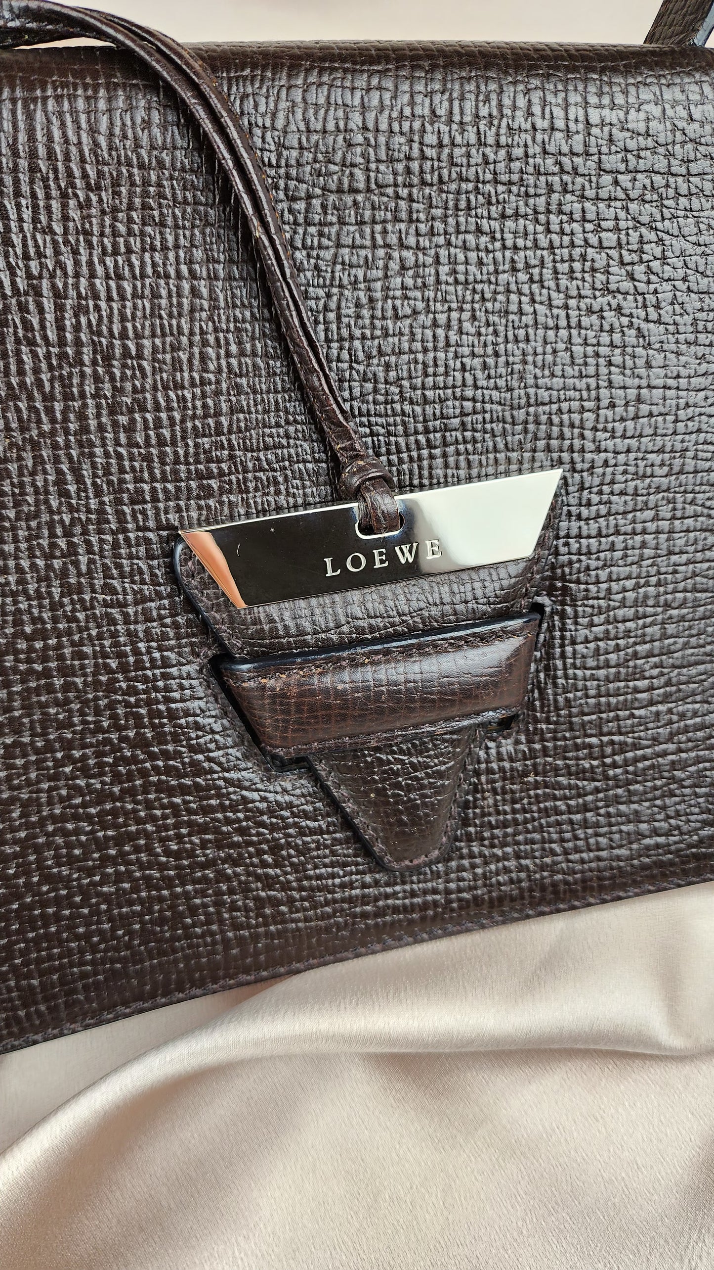 Loewe Barcelona Top Handle Bag in Brown