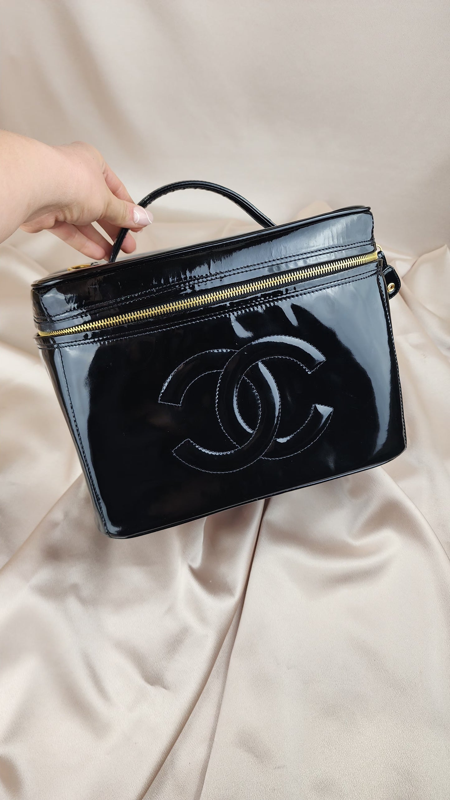 Chanel Large Patent Leather Vanity Case