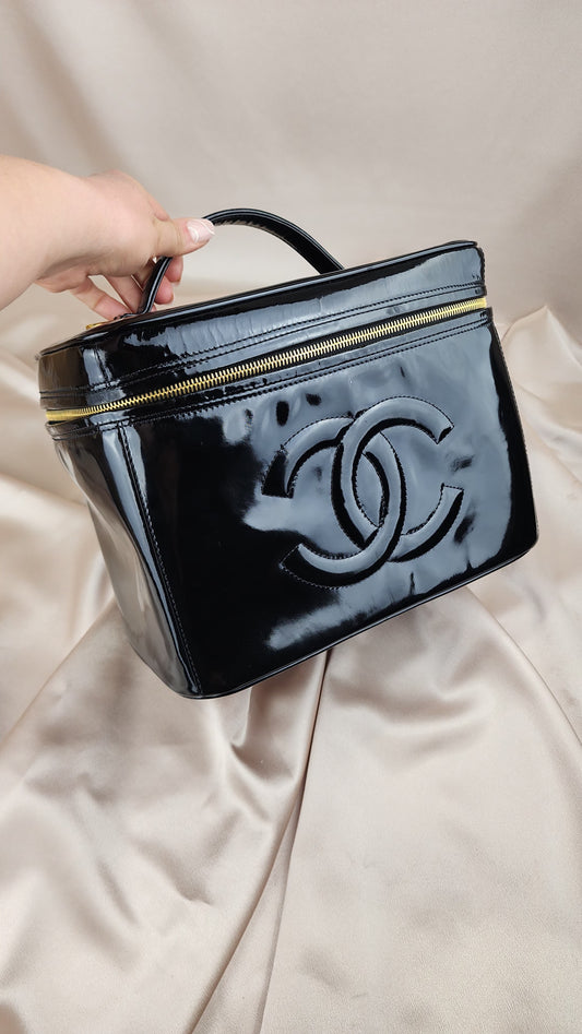 Chanel Large Patent Leather Vanity Case