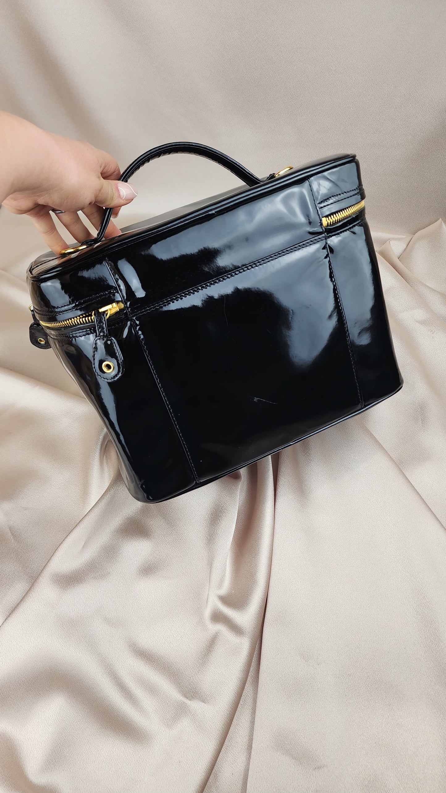 Chanel Large Patent Leather Vanity Case