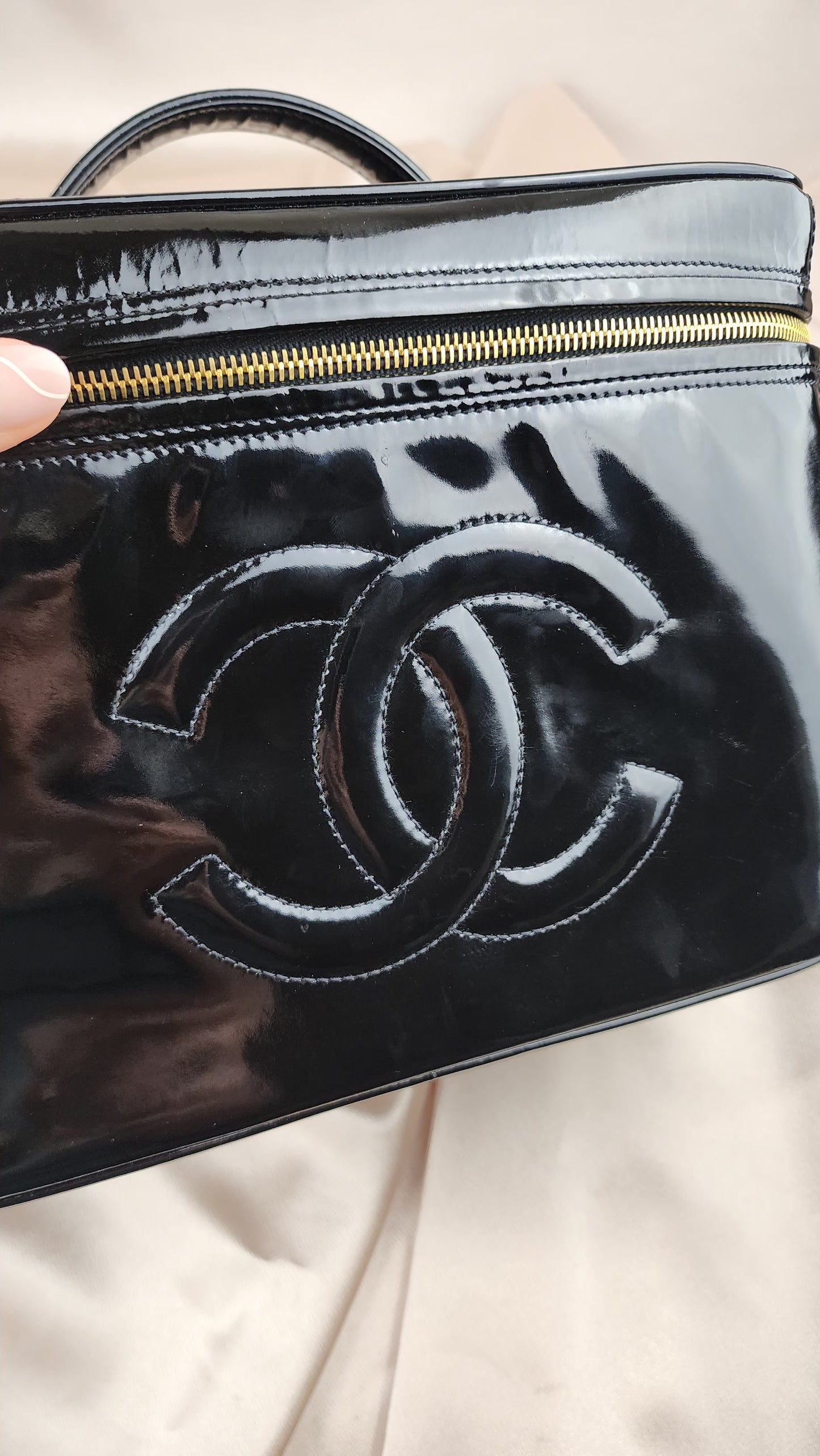 Chanel Large Patent Leather Vanity Case