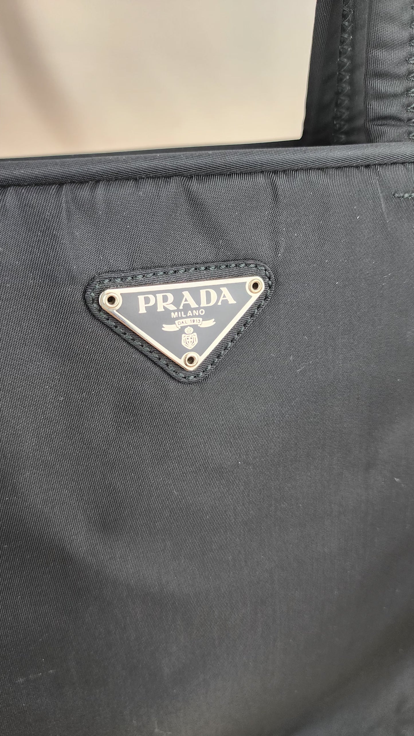 Prada Black Nylon Lock and Key Tote