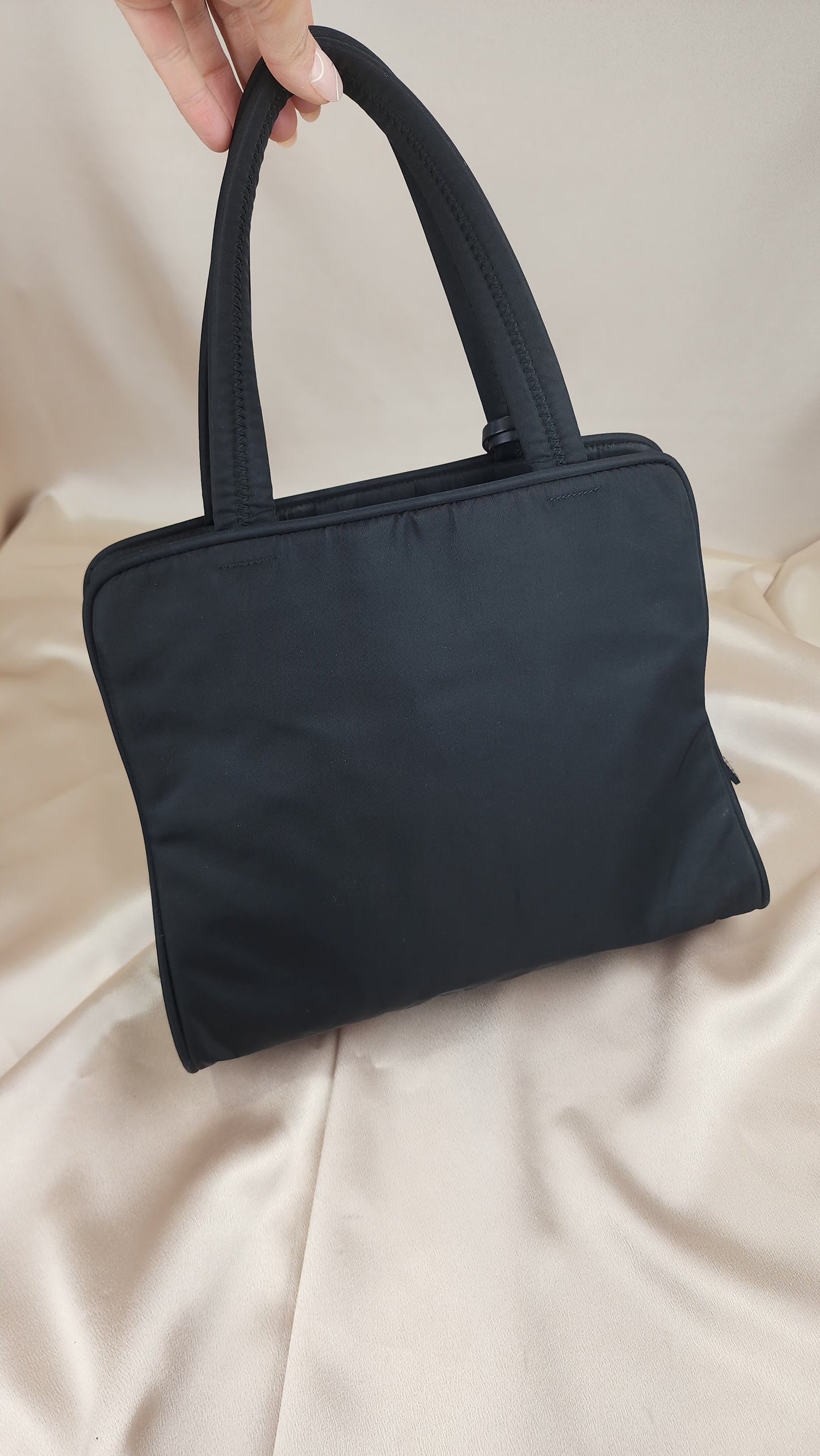 Prada Black Nylon Lock and Key Tote