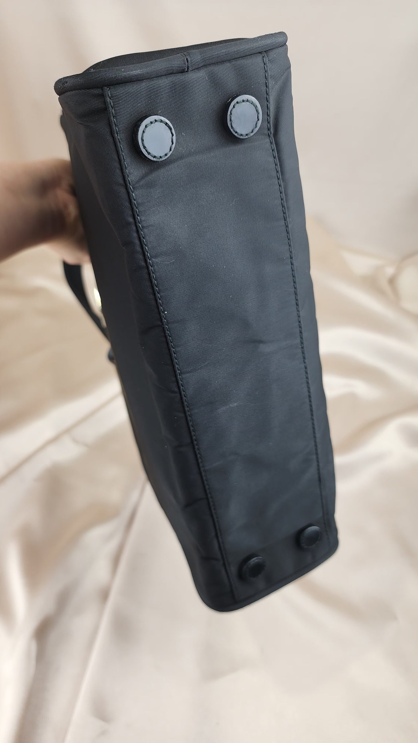 Prada Black Nylon Lock and Key Tote