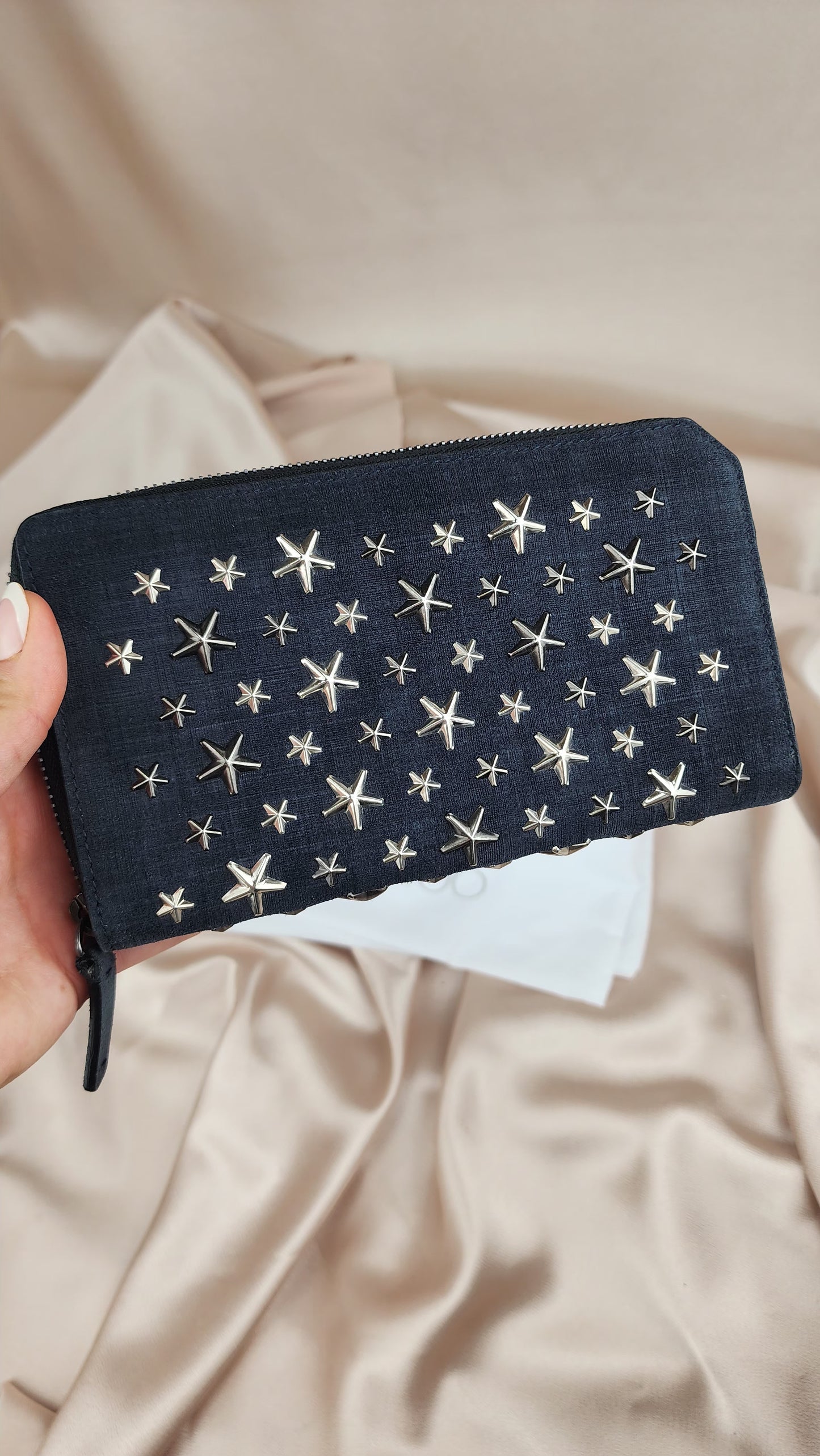 Jimmy Choo Carnaby Star Studded Canvas Wallet - 710