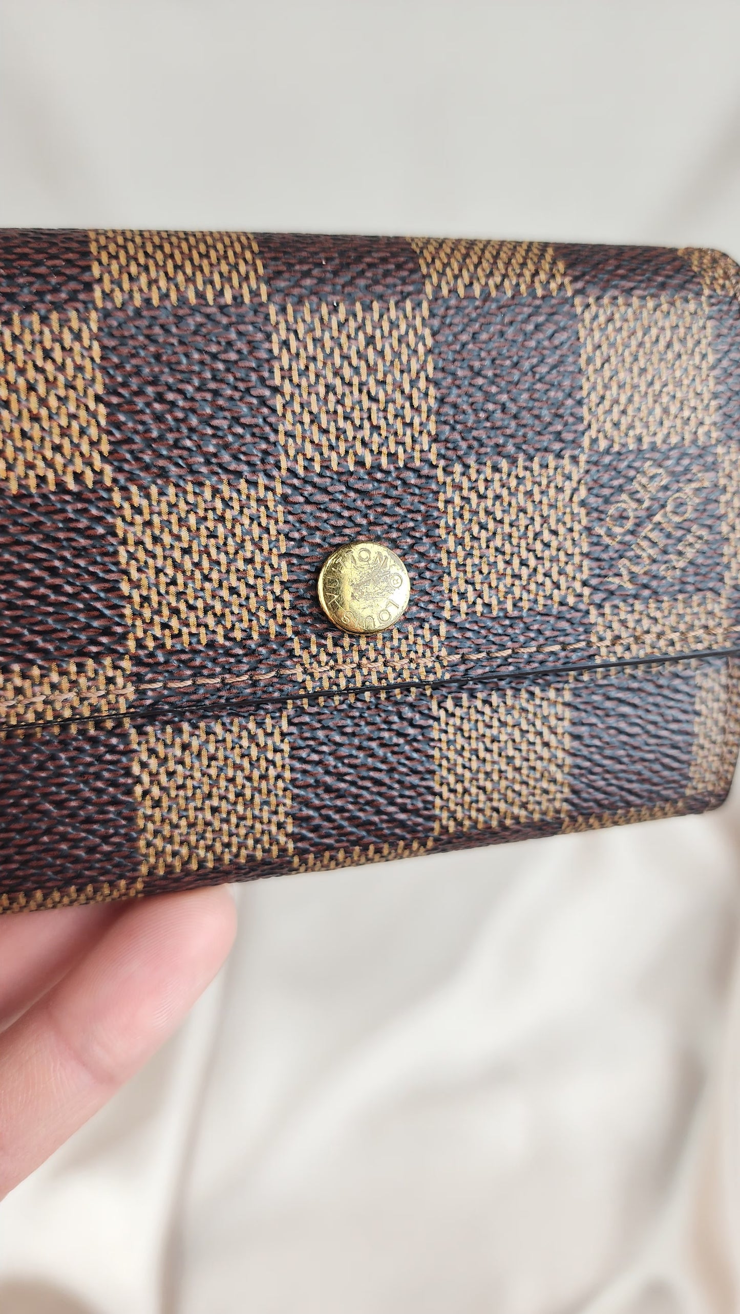 Louis Vuitton Damier Porte Monnaie Plat Coin Purse - 768