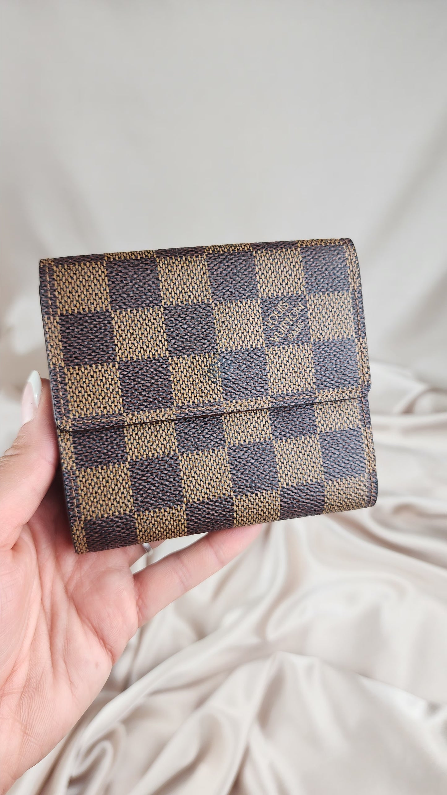 Louis Vuitton Damier Ebene Elise Trifold Wallet - 767