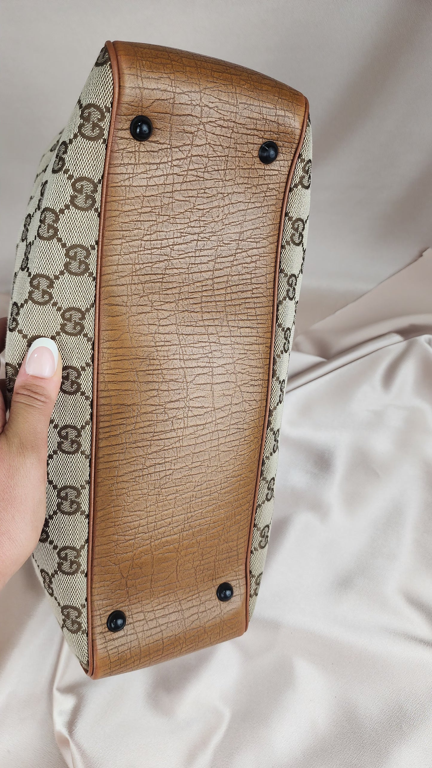 Gucci GG Canvas Bamboo Hand Bag - 804