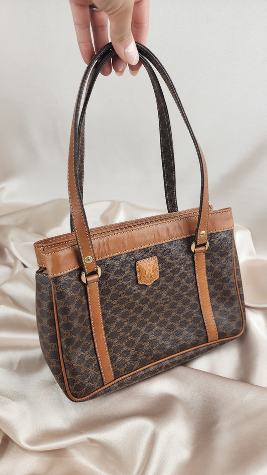 Celine Brown Macadam Hand Bag - 829