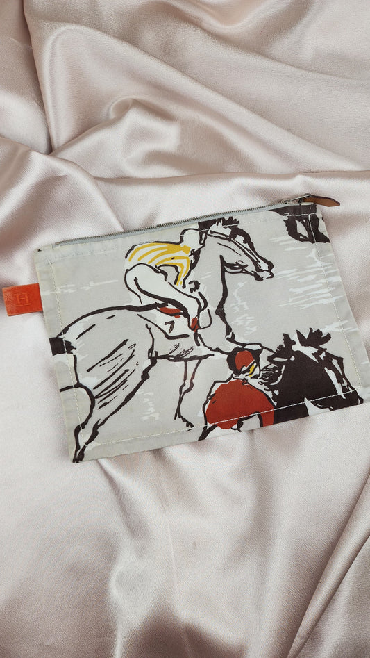 Hermes Canvas Horse Pouch - 866