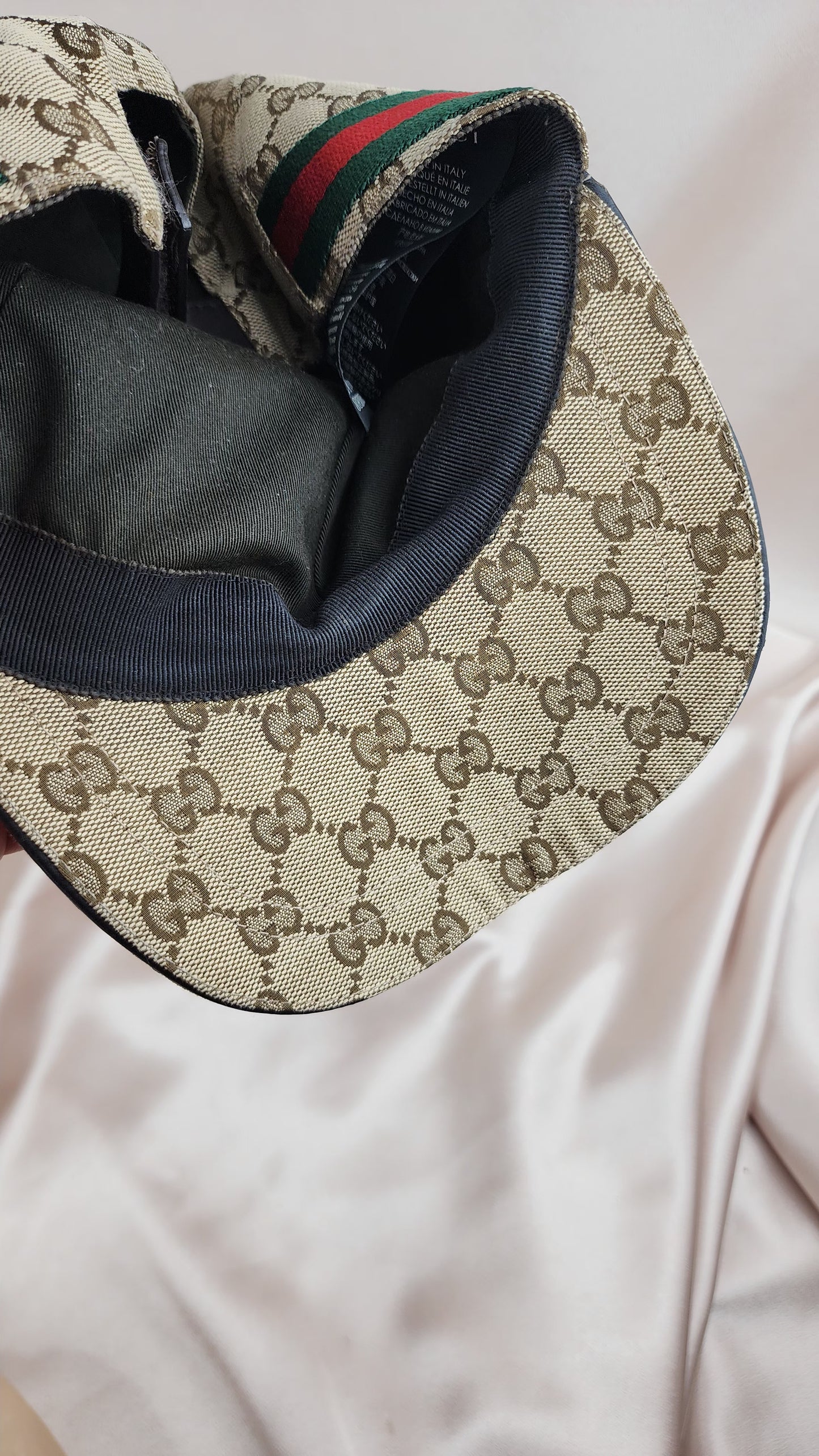 Gucci GG Canvas Sherry Line Beige Cap XL - 869