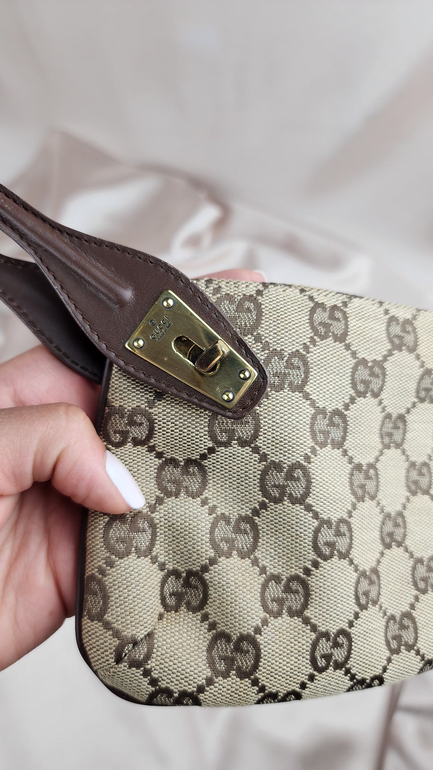 Gucci GG Canvas Wristlet Pouch - 849