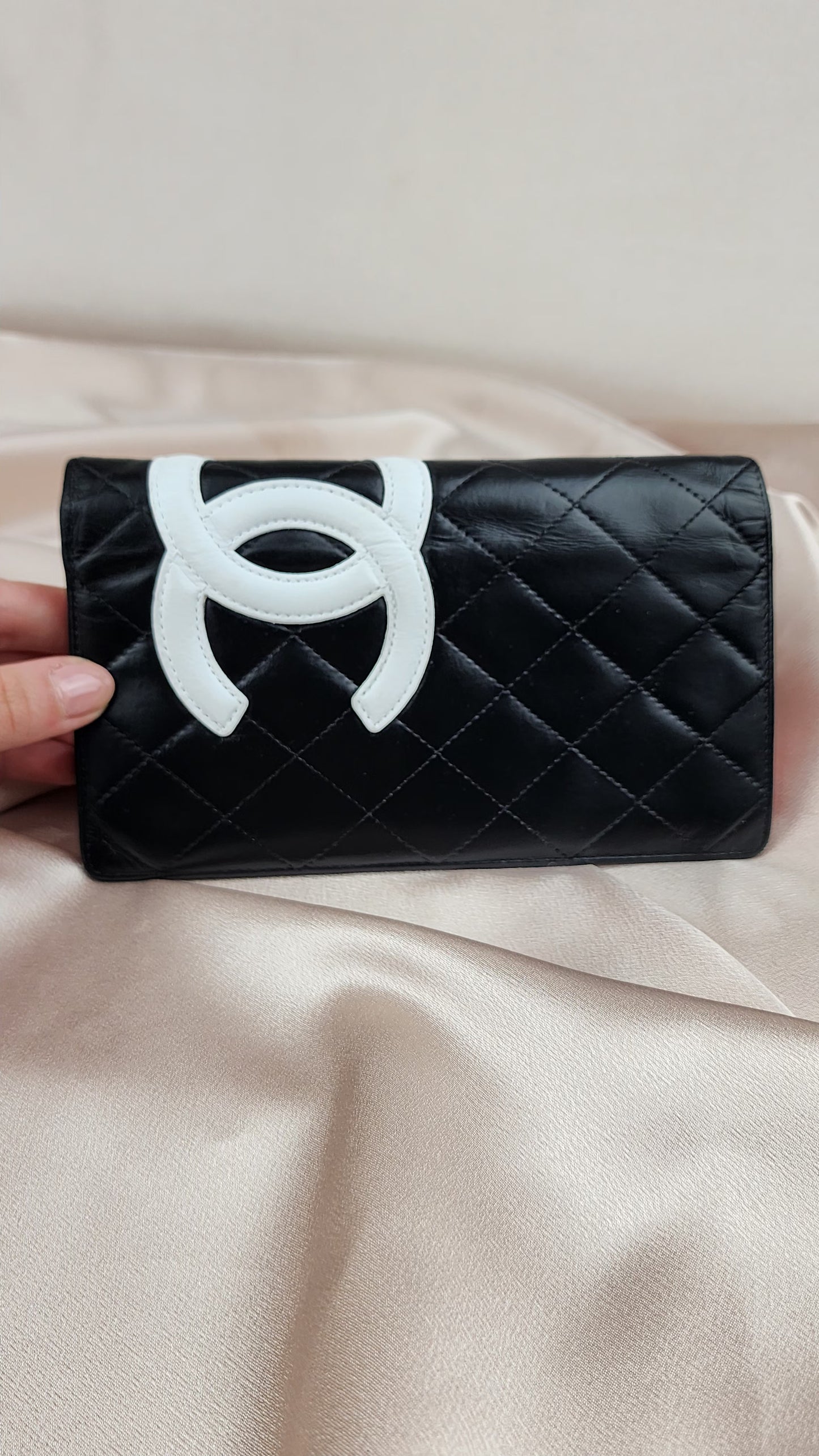 Chanel Cambon Long Flap Wallet Pink Interior - 806