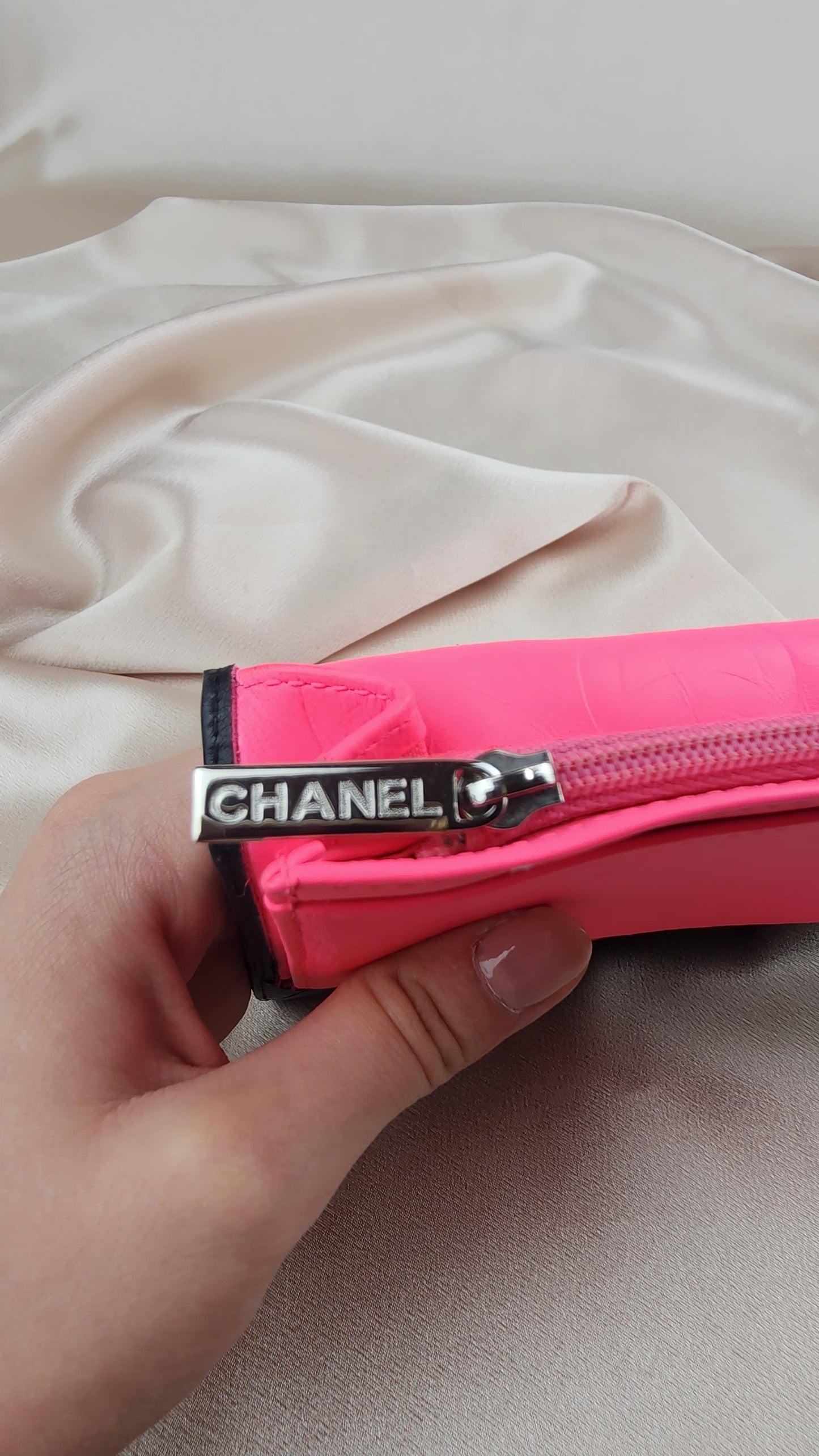 Chanel Cambon Long Flap Wallet Pink Interior - 806