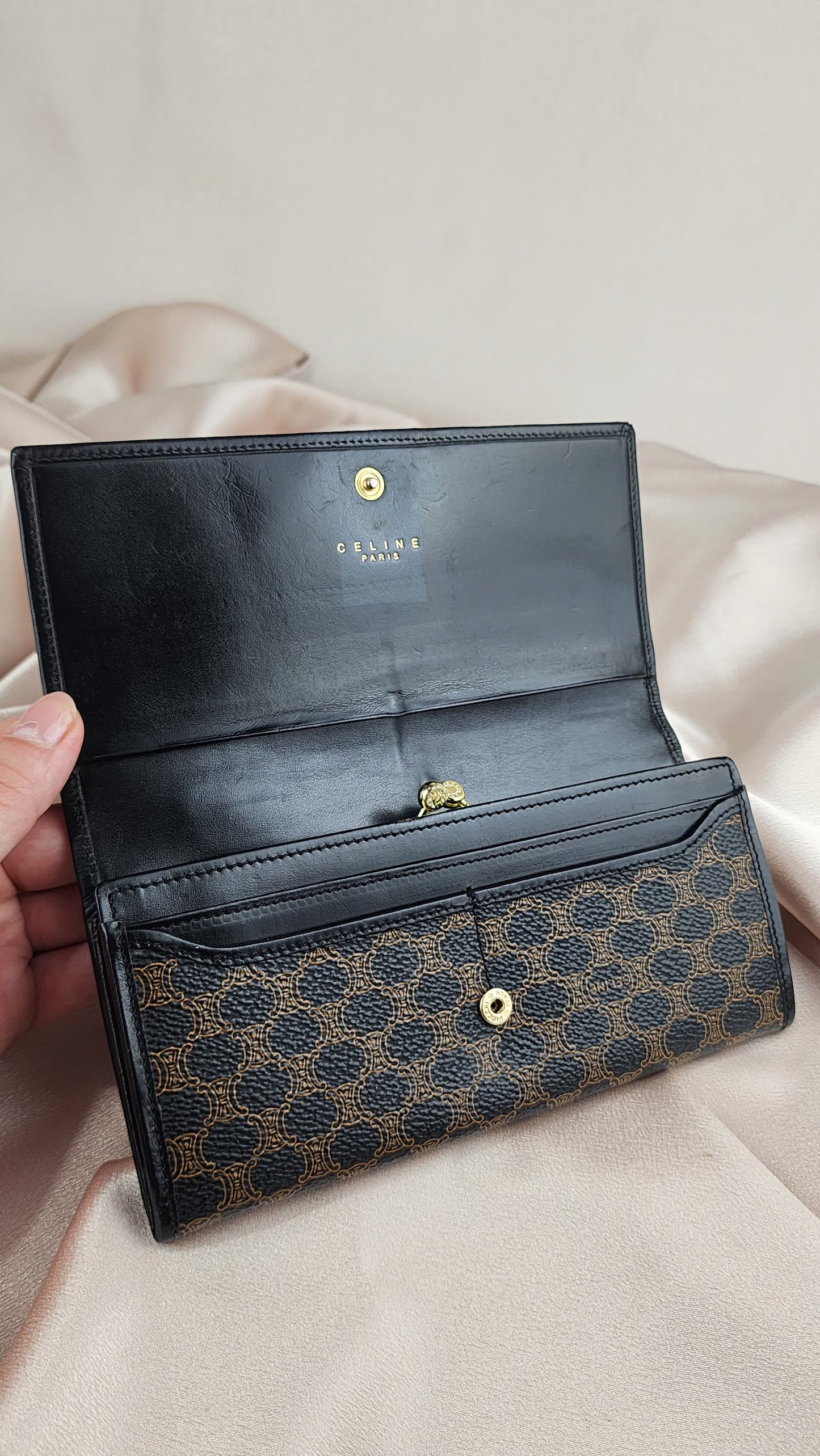 Celine Black Macadam Long Wallet - 913