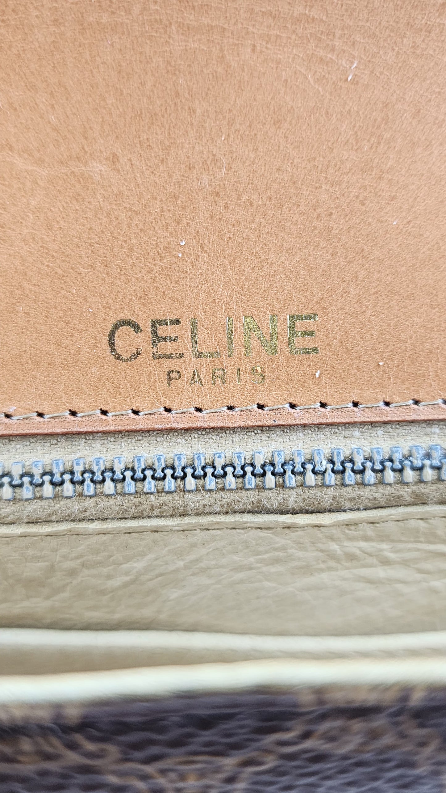 Celine Brown Macadam Canvas Crossbody Bag - 911