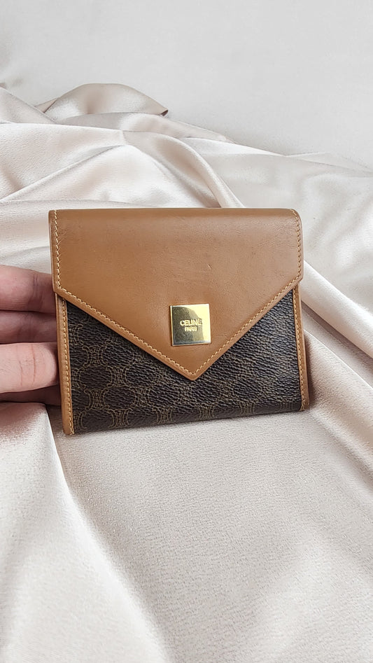 Celine Brown Macadam Compact Wallet - 912