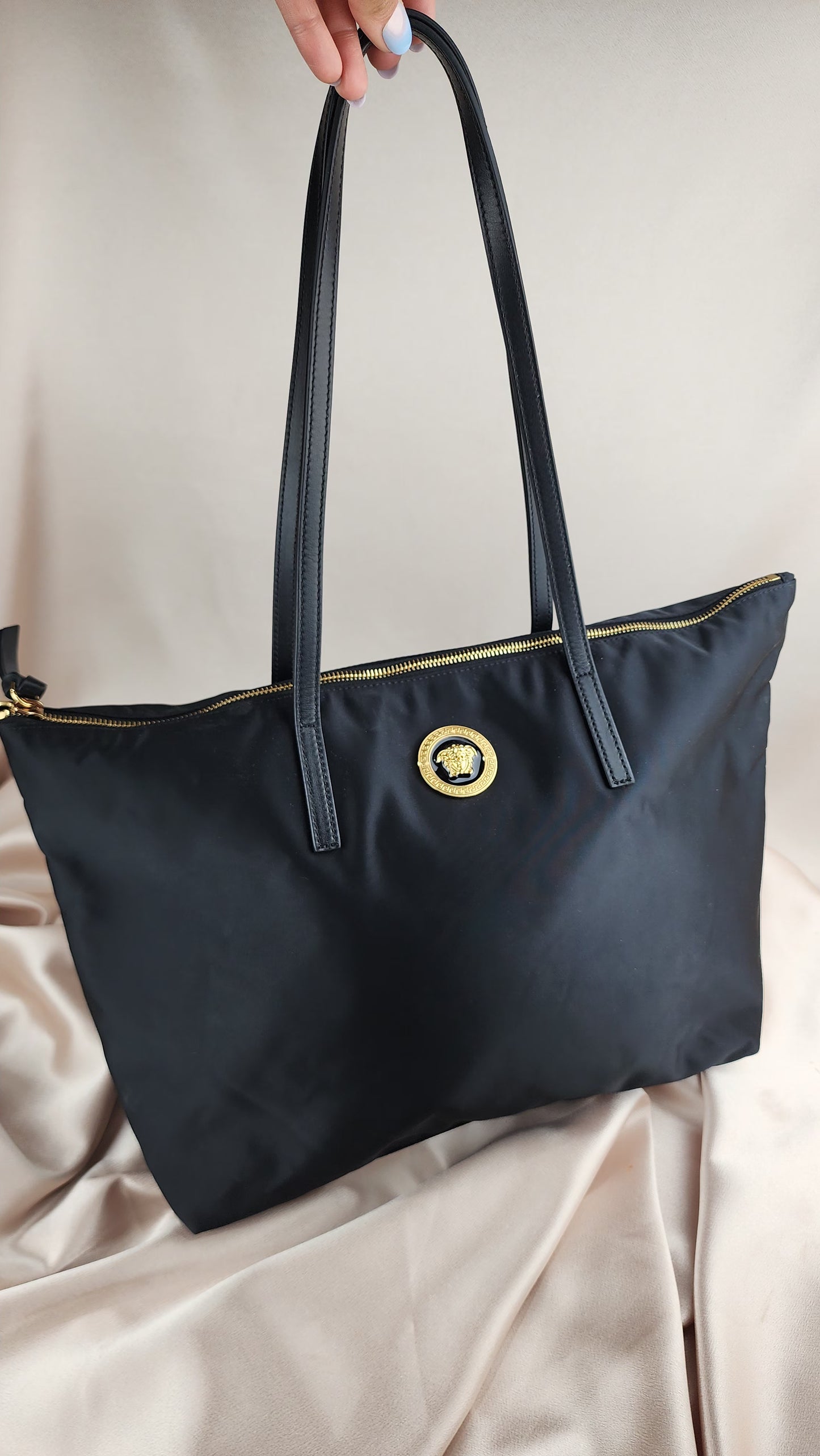 Versace black Nylon tote - 0283