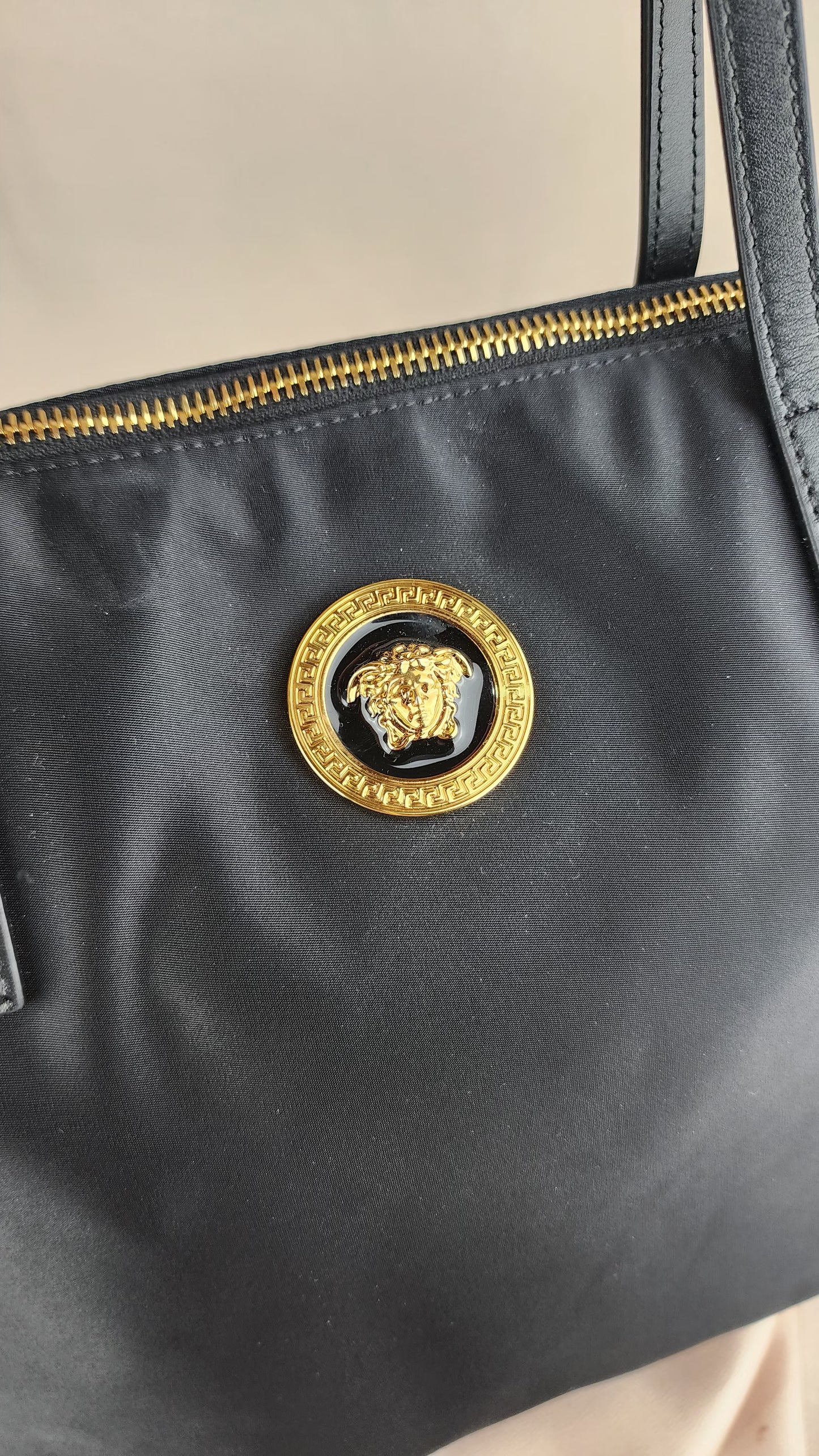 Versace black Nylon tote - 0283