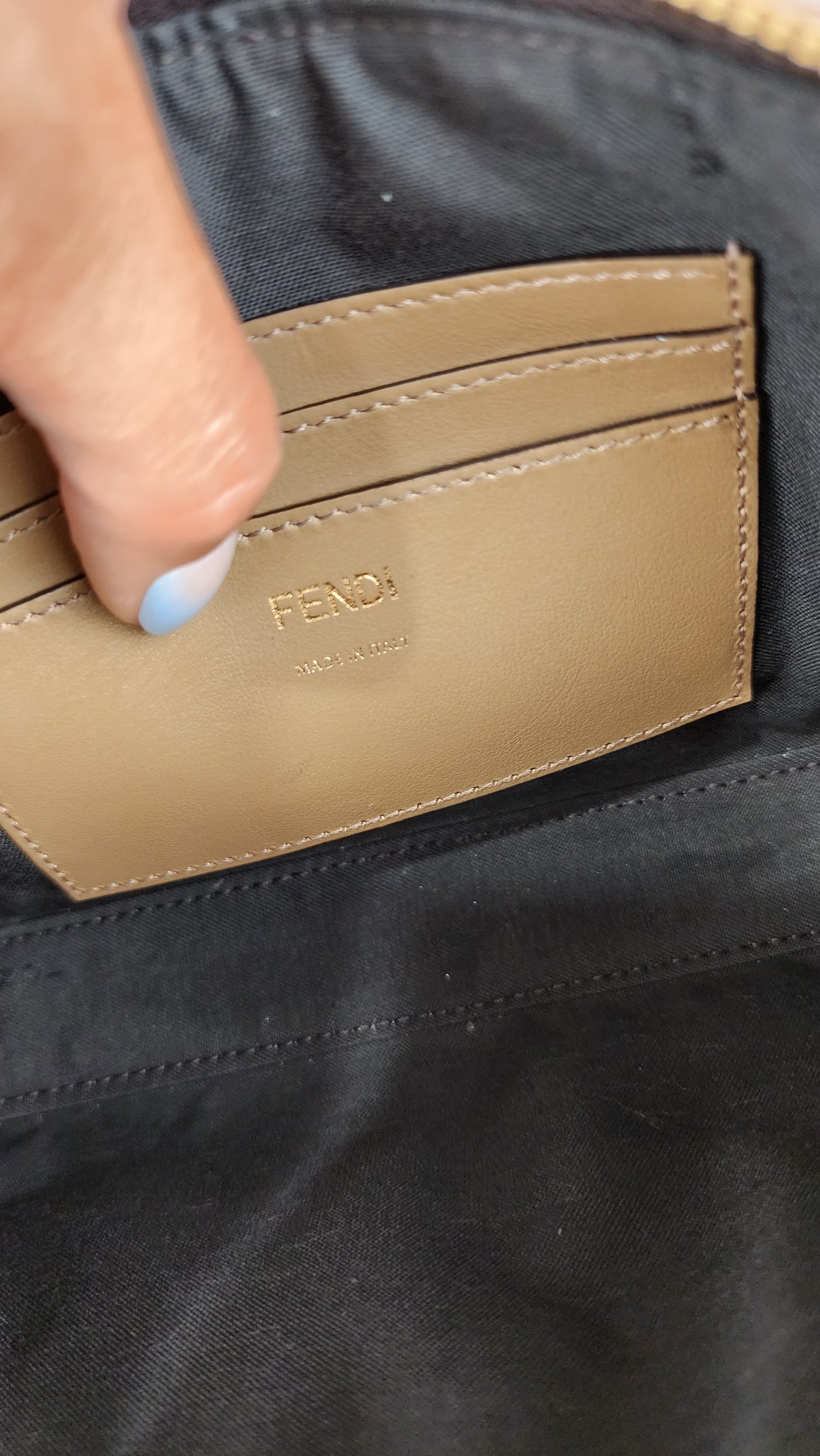 Fendi Baguette Pouch Brown with Chain - 0282