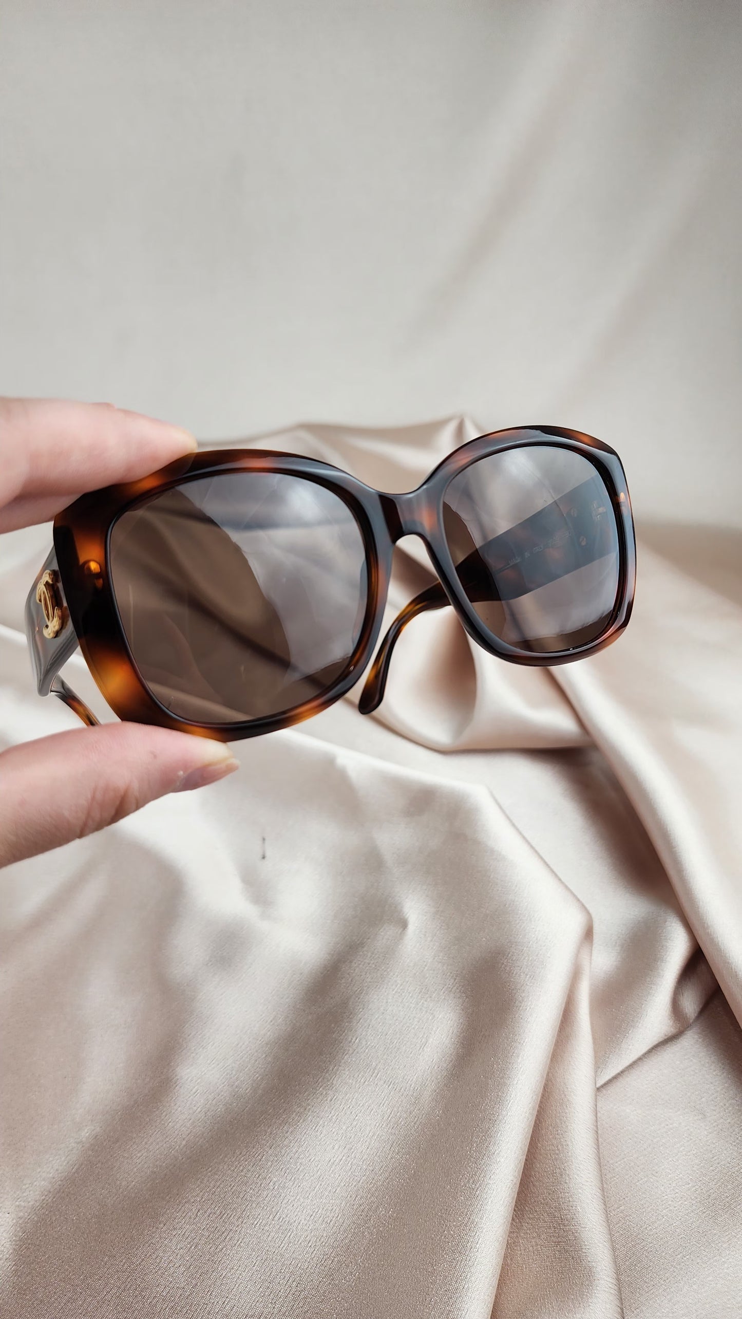 Chanel CC Logo Brown Vintage sunglasses - 919